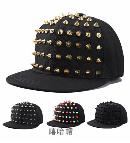 Punk Rivet Hip Hop Snapback Cap