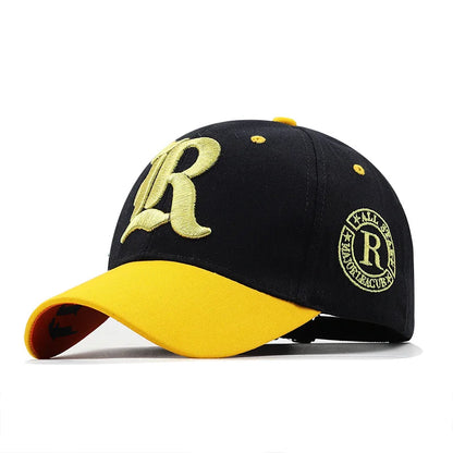 Summer Fishing Embroidered Letter Sun Baseball Cap