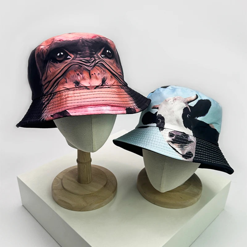 Funny Animal Print Reversible Bucket Hat