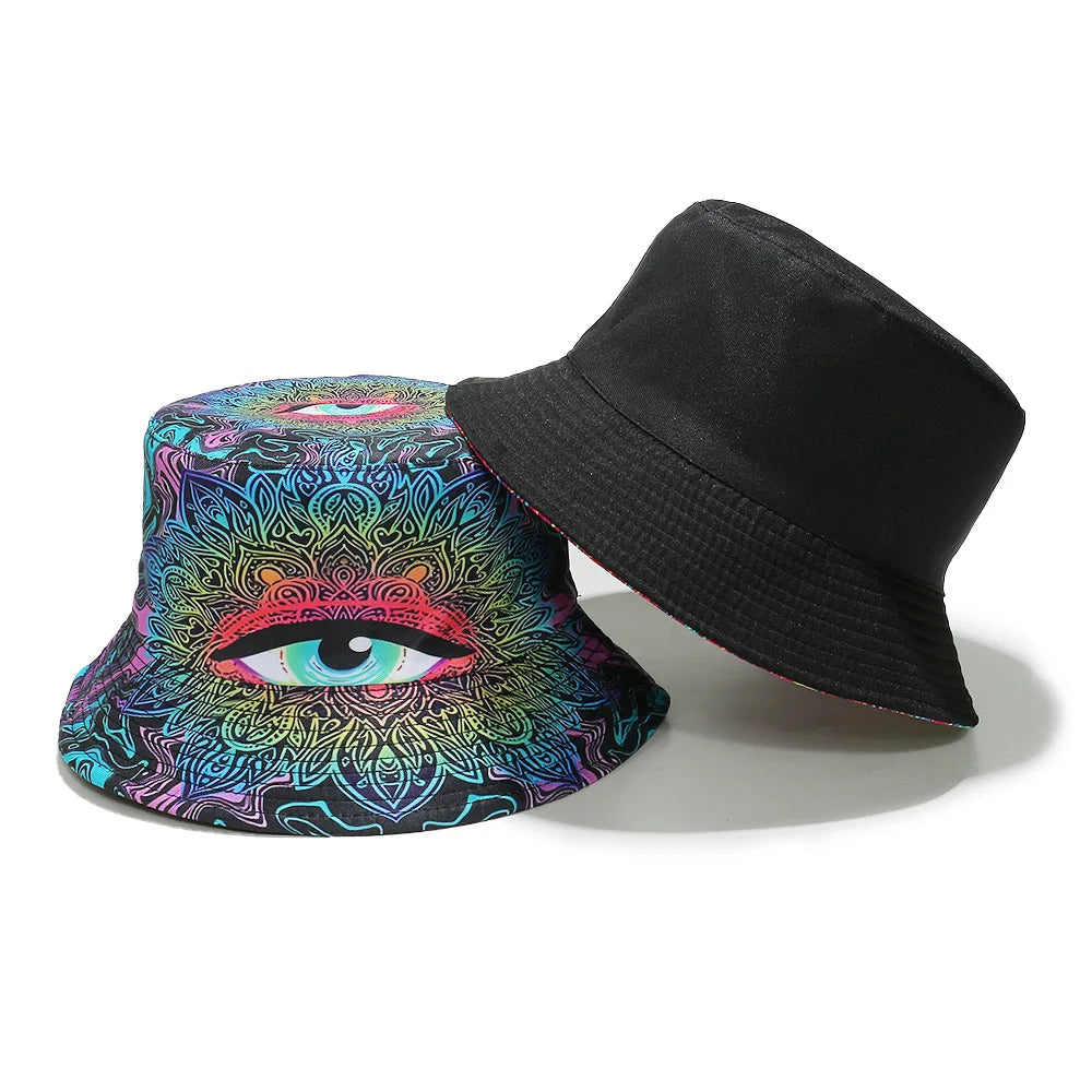 Reversible Punk Hippie Bucket Hat