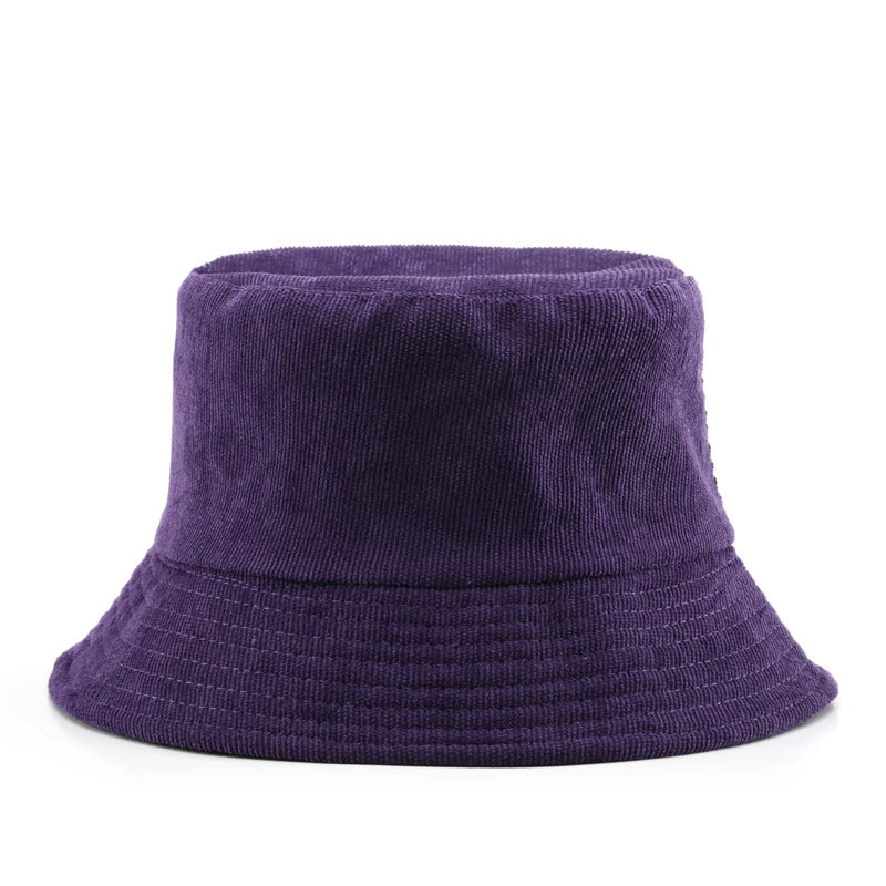 Corduroy Bucket Hat For Women Men New