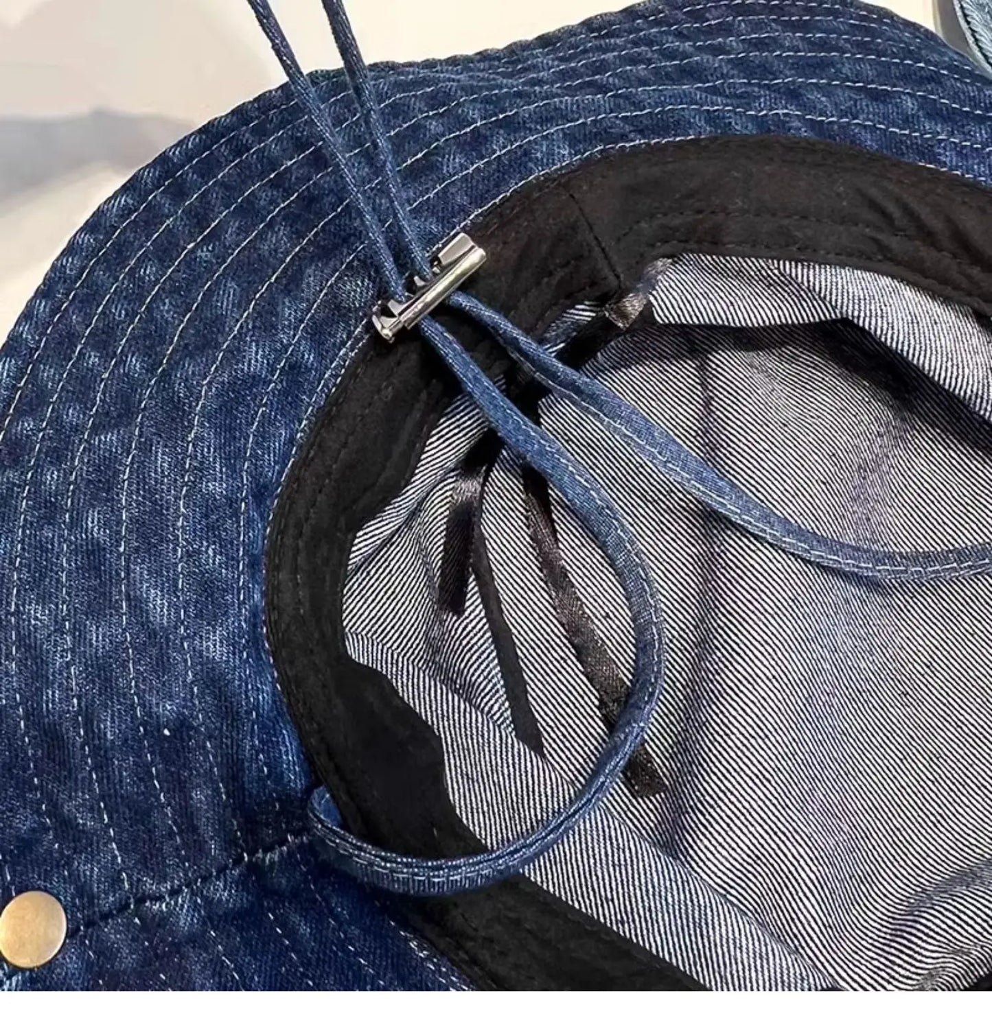 Unisex Vintage Washed Denim Bucket Hat