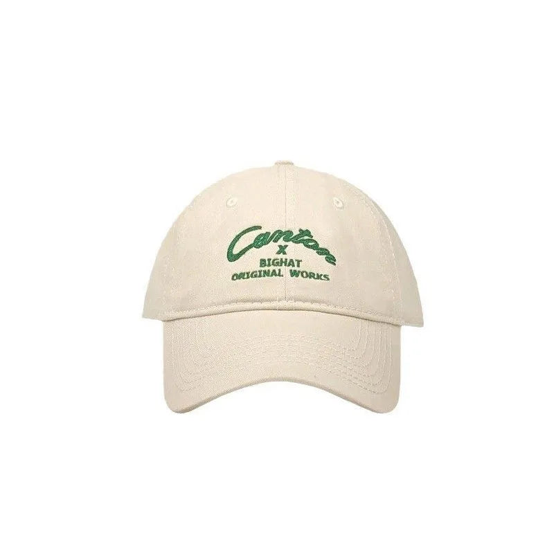 Solid Color Letter Embroidery Cotton Baseball Cap