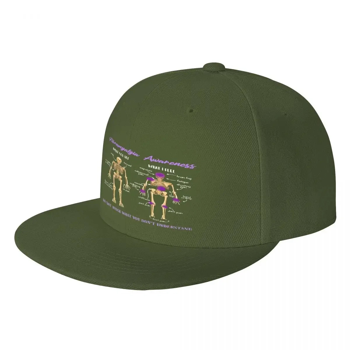 What You See What I Feel Embroidered Flat Brim Baseball Hat