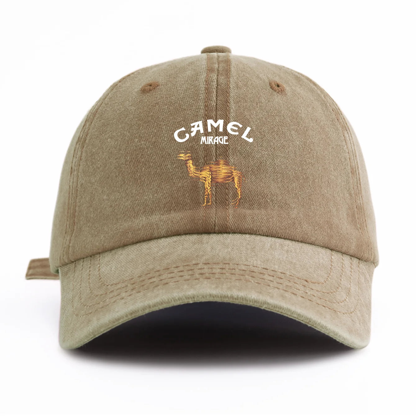 Camel Print Washed Retro Dad Baseball Cap