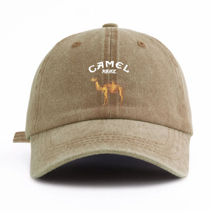 Camel Print Washed Retro Dad Baseball Cap