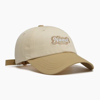 Fresh Color Matching Embroidered Curved Brim Baseball Cap