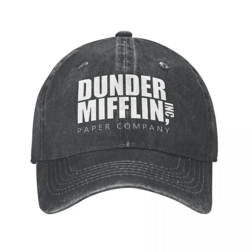 Classic Dunder Mifflin Distressed Denim Snapback Cap