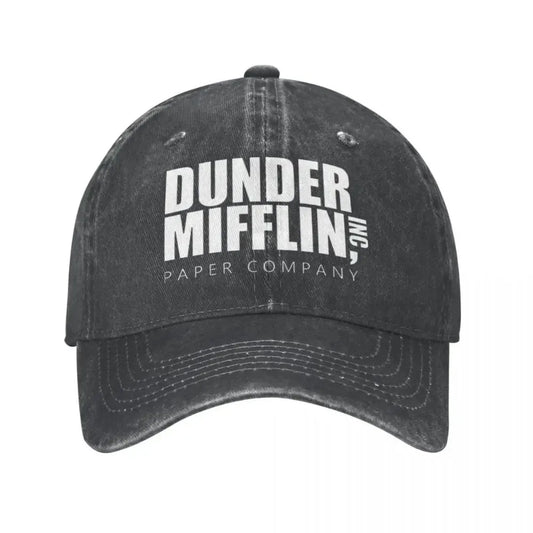 Classic Dunder Mifflin Distressed Denim Snapback Cap
