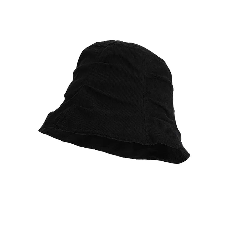Japanese Retro Corduroy Oversized Bucket Hat