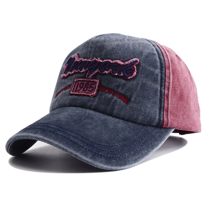 Washed Cotton Letter Snapback Cap