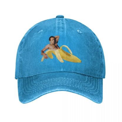Nicolas Cage Banana Ponytail Baseball Cap