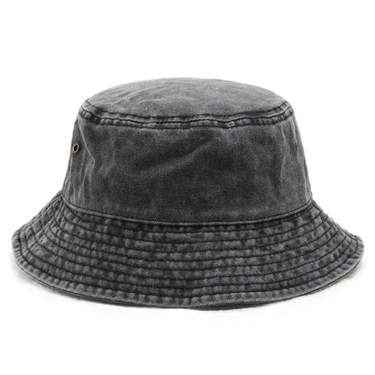 Vintage Washed Denim Foldable Bucket Hat