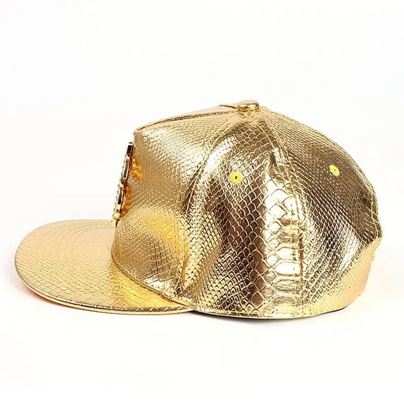 Crocodile Gold Dollar Hip Hop Snapback Cap