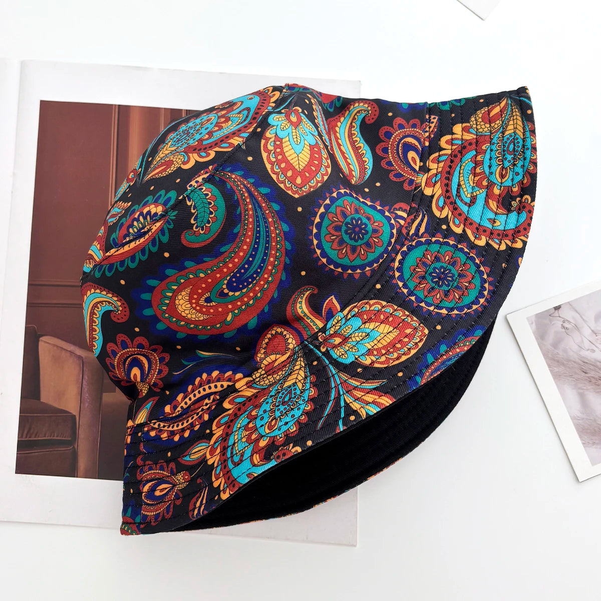 Leaf Pattern Fisherman Bucket Hat