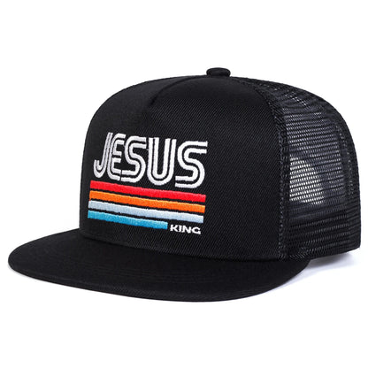 Unisex JESUS Letter Embroidery Hip-hop Net Hats