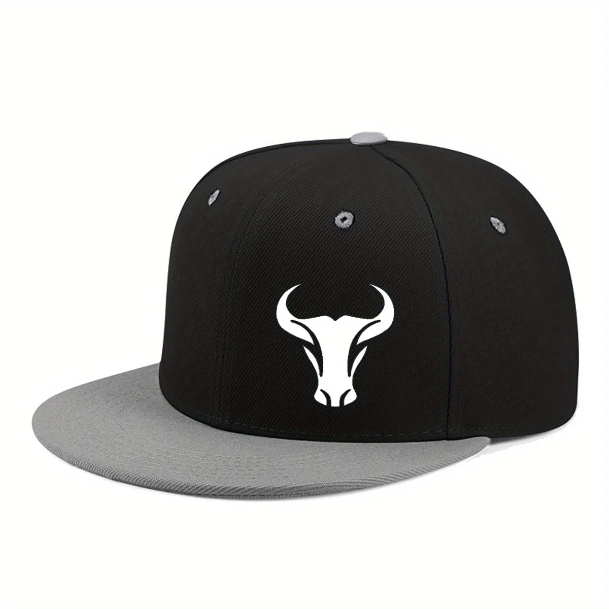 Bull Pattern Adjustable All Season Snapback Cap