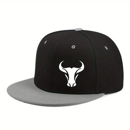 Bull Pattern Adjustable All Season Snapback Cap