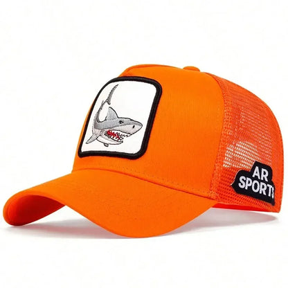 Animal Embroidered Rooster Mesh Baseball Cap