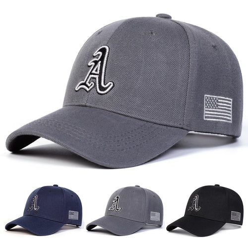 Unisex A Letter Embroidery Side American Flag Baseball Cap