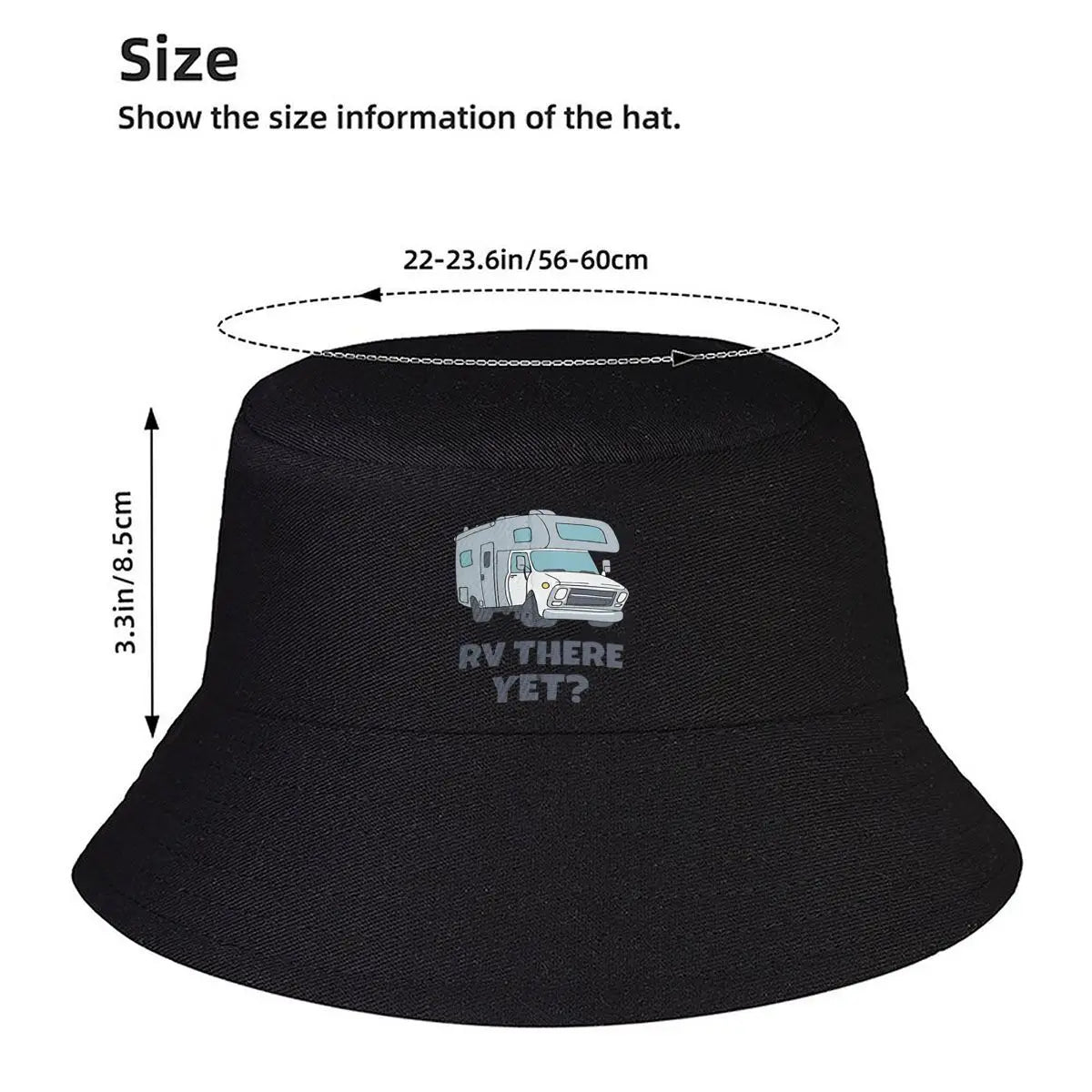 RV There Yet Camping Pun Retro Bucket Hat