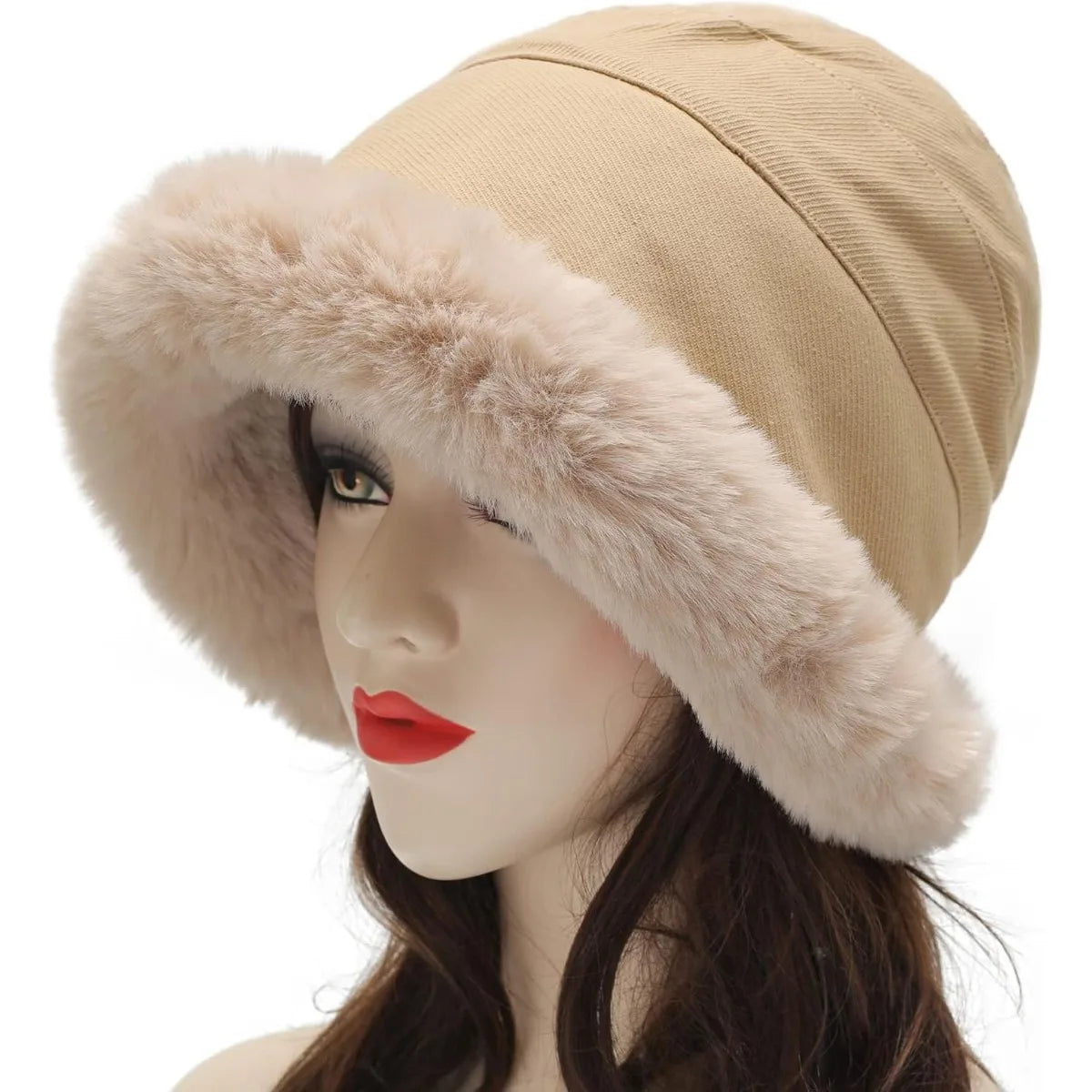 Plush Velvet Winter Bucket Hat