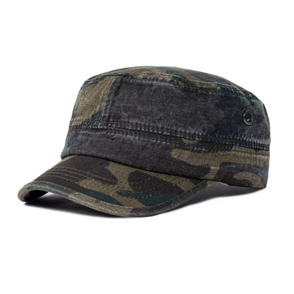 VOBOOM Washed Denim Army Baseball Cap