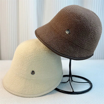 Retro Imitation Mink Hair Bucket Hat