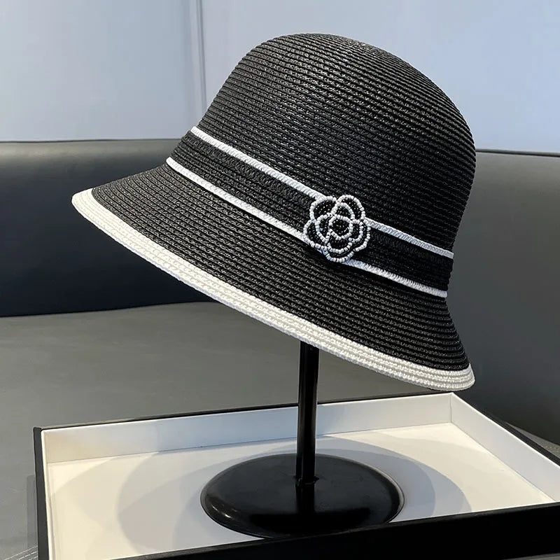 Women’s Camellia Straw Bucket Hat