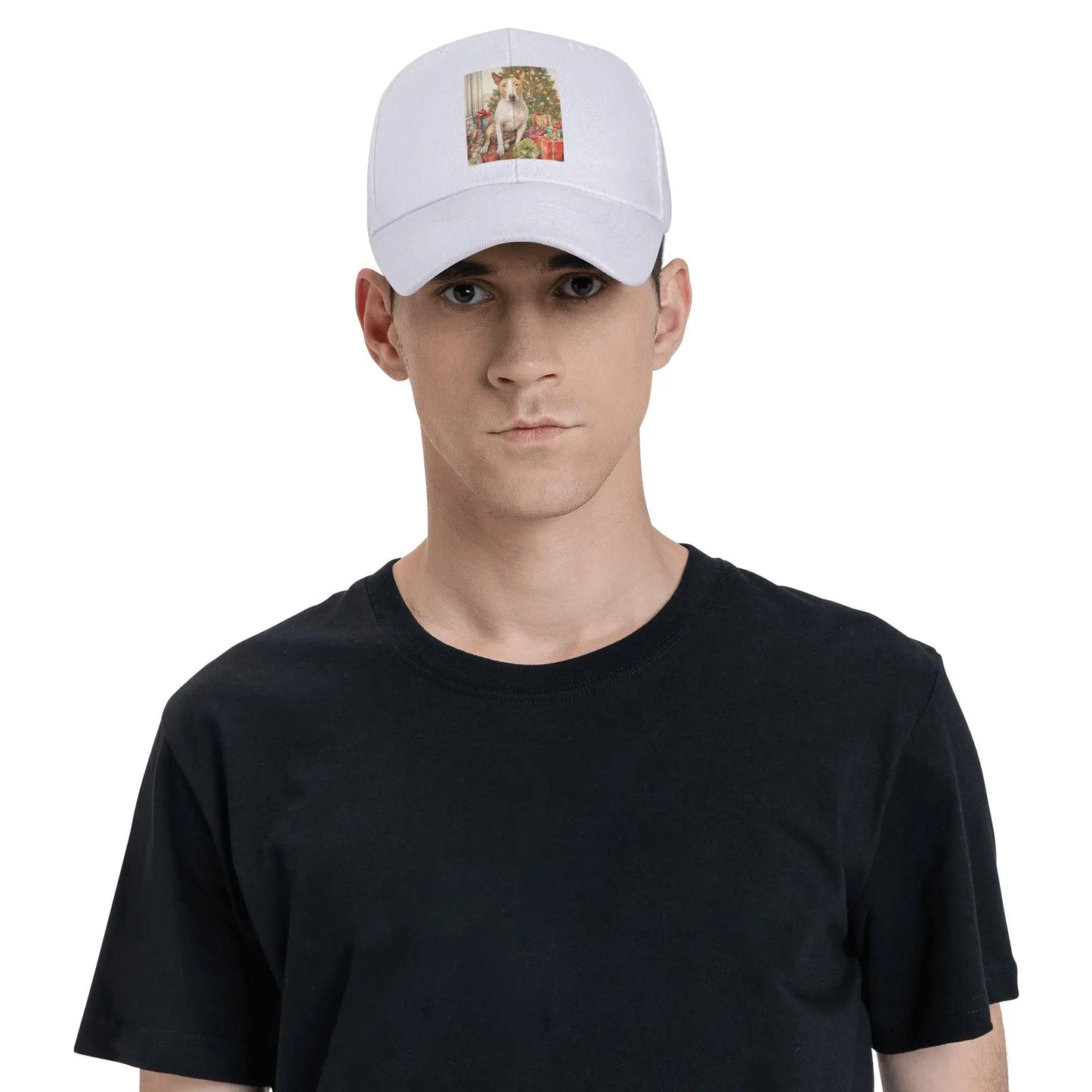 Christmas Staffordshire Bull Terrier Baseball Cap
