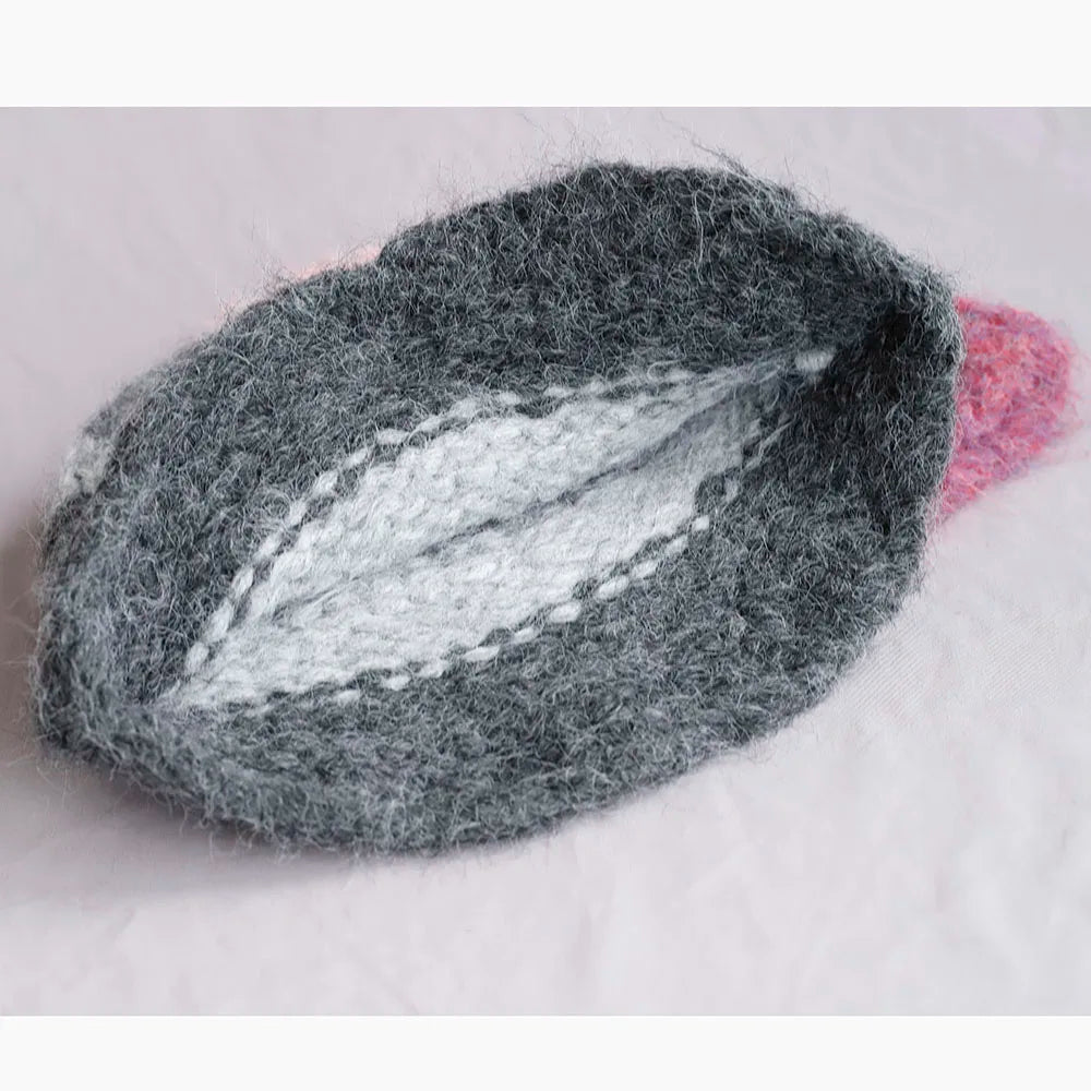 Korean Crochet Flower Winter Bucket Hat