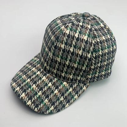 Retro British Houndstooth Classic Baseball Cap