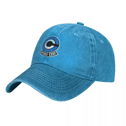 Capsule Corp Denim Trucker Print Baseball Cap