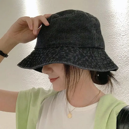 Denim Cotton Unisex Summer Bucket Hat