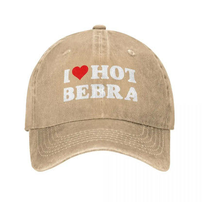 I Heart Hot Bebra Fashion Baseball Cap