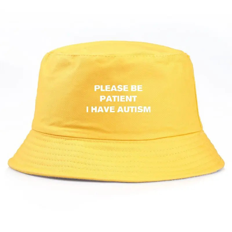 Please Be Patient Letter Reversible Bucket Hat