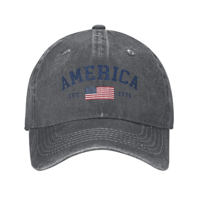 American Flag USA 4th Of July Baseball Cap