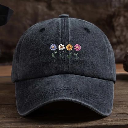 Unisex Floral Print Duckbill Baseball Cap