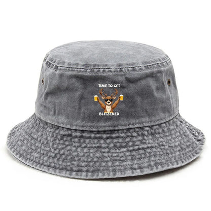Vintage Washed Cotton Cheer Bucket Hat