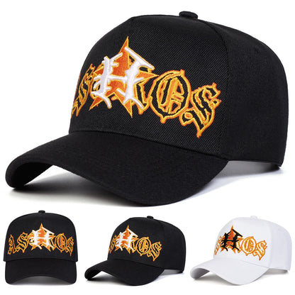 H Letter Pentagram Embroidered Baseball Cap