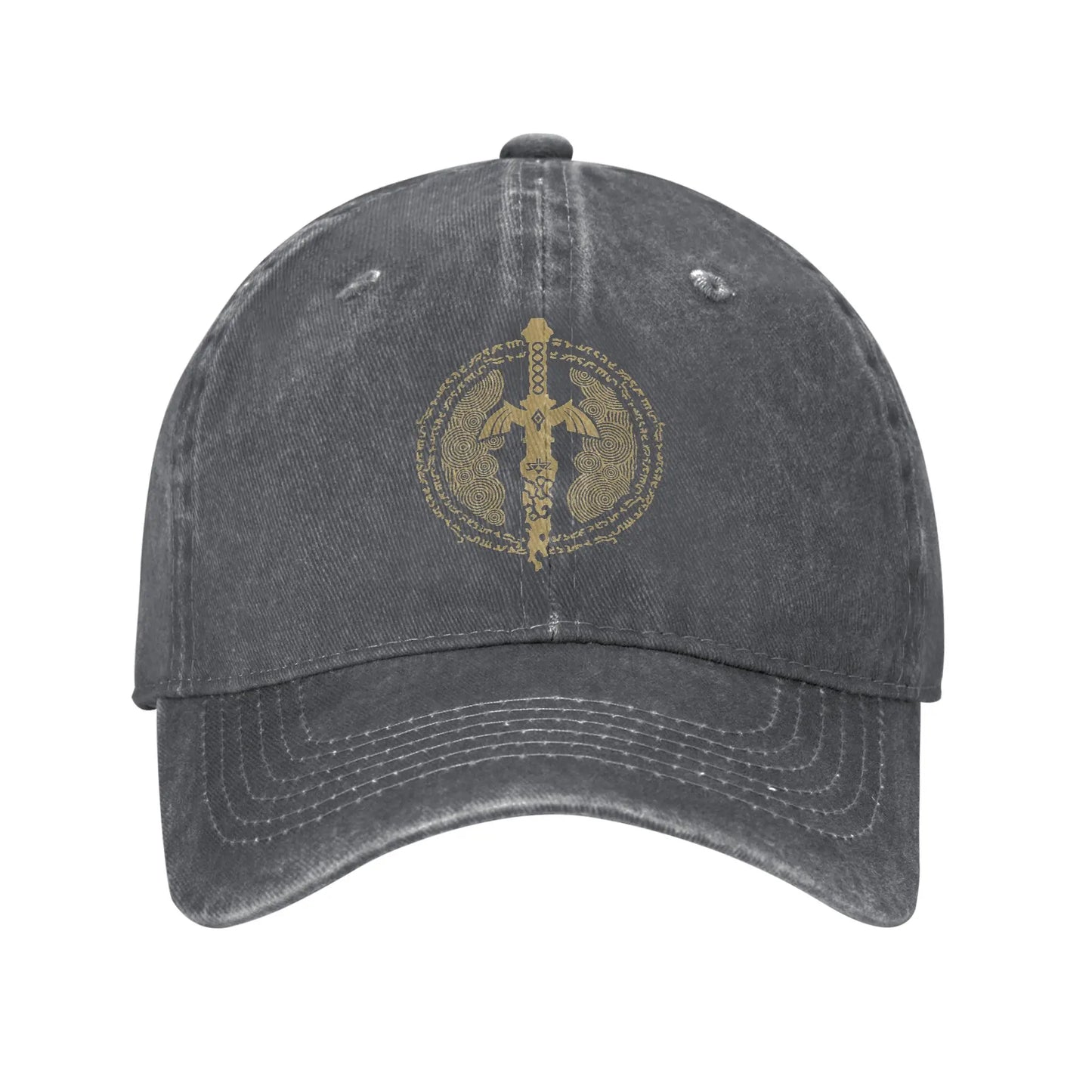 Zeldas Vintage Distressed Denim Game Baseball Cap