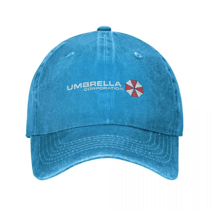 Umbrella Corp Distressed Denim Baseball Cap