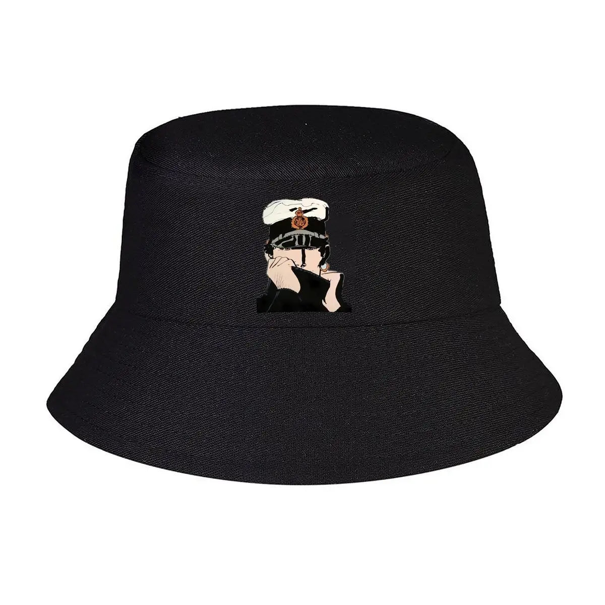 Anime Captain Hand Drawn Character Bucket Hat
