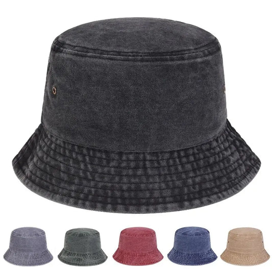 Unisex Light Board Washed Personality Bucket Hats
