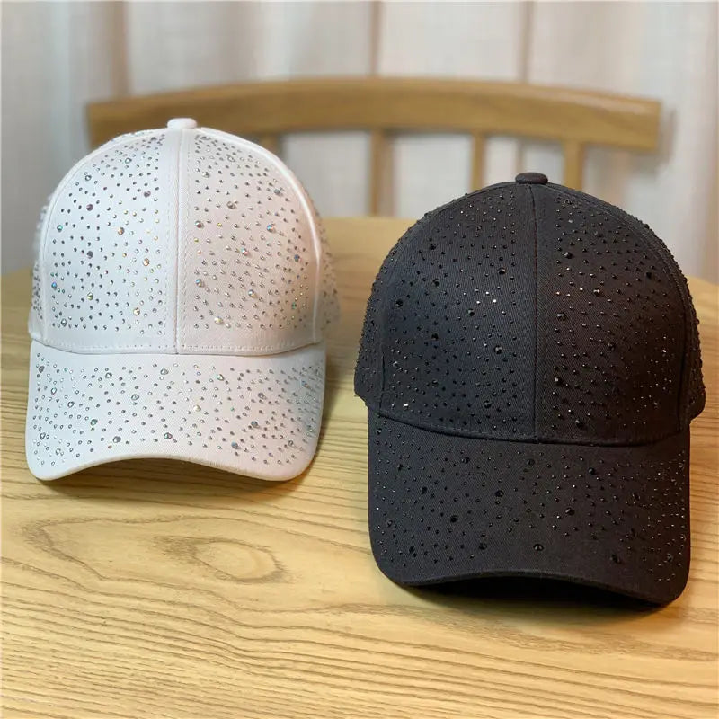 Women's Rhinestone Full Print Baseball Cap