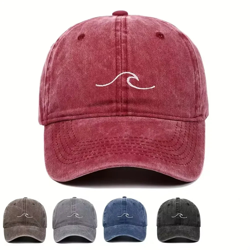 Wave Pattern Hip Hop Snapback Cap