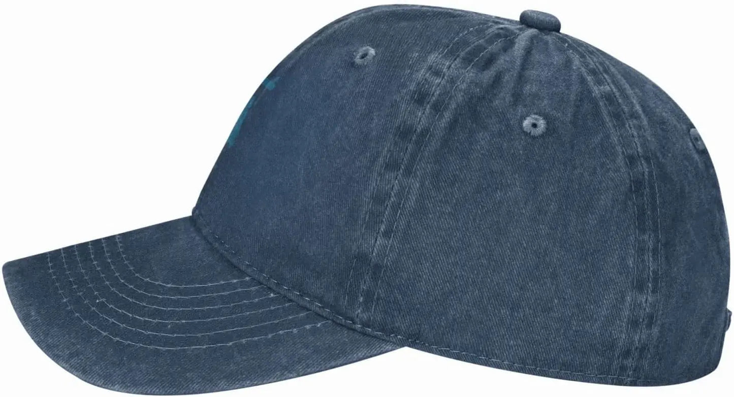Lineman Climbing Utility Pole Distressed Baseball Cap