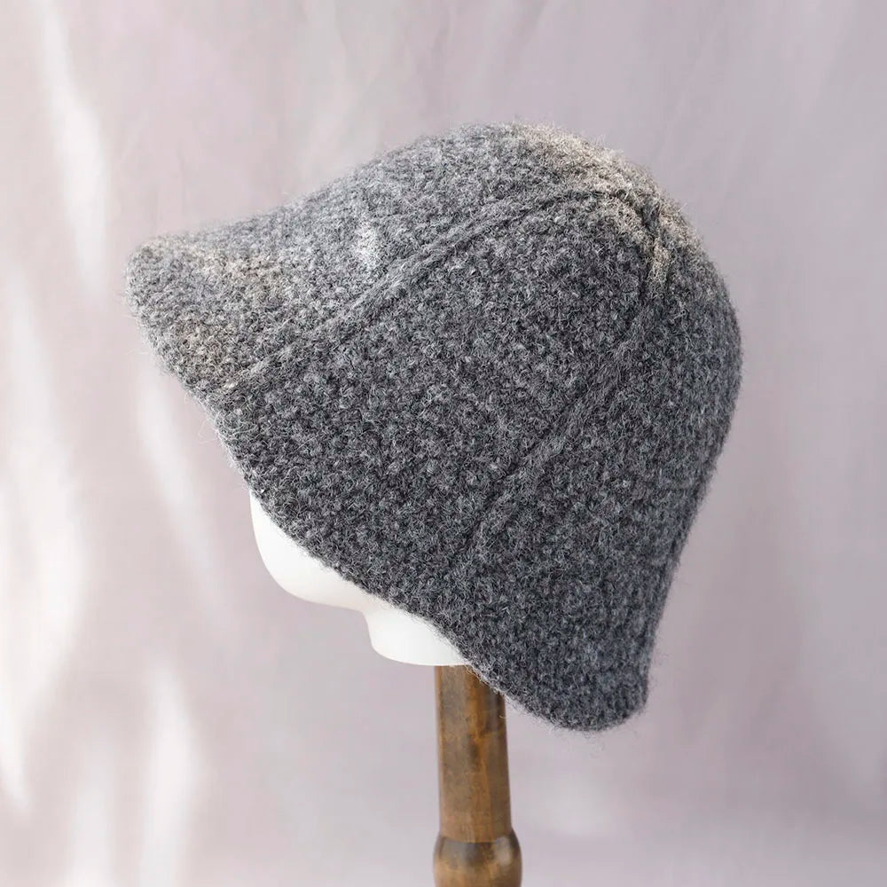 Wool Knitted Winter Bucket Hat