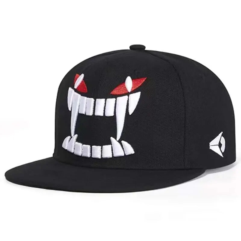Unisex Ghost Teeth Embroidery Hip-hop Hats