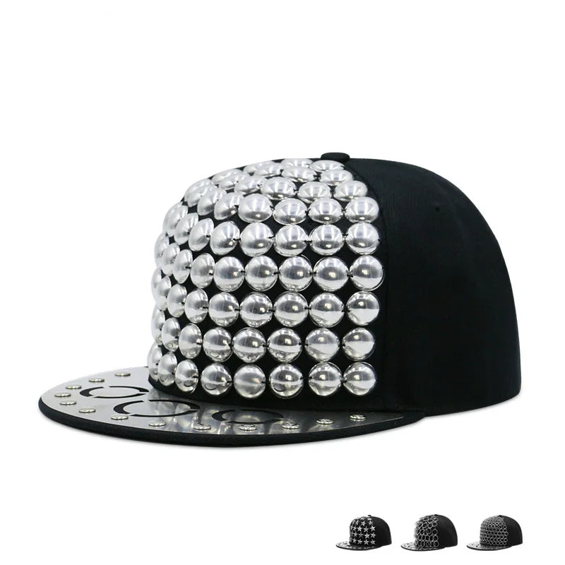 Punk Rivet Street Style Snapback Cap